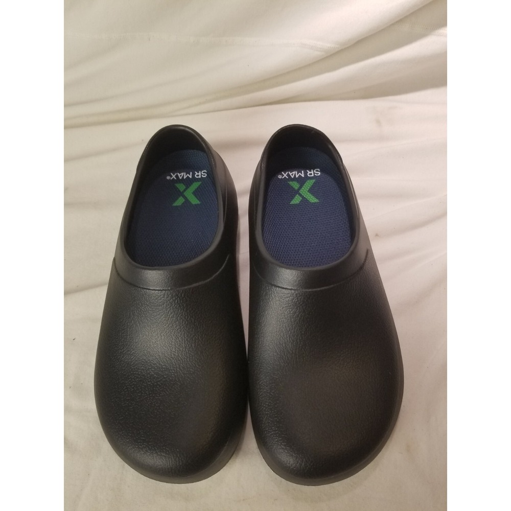 SR Max Manteo - Women's Black Soft Toe WP Slip Resistant EVA Clog Work Shoe